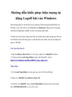 Hướng dẫn khắc phục hiện tượng tự động Logoff khi vào Windows potx