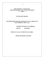 NGƯỜI bị THIỆT hại DO tội PHẠM gây RA TRONG tố  TỤNG HÌNH sự VIỆT NAM