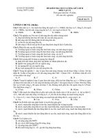 ĐỀ KIỂM TRA CHẤT LƯỢNG GIỮA KÌ II MÔN VẬT LÝ - Mã đề thi 271 ppt