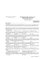 ĐỀ THI THỬ ĐẠI HỌC NĂM 2011, LẦN 1 MÔN: HÓA HỌC - Mã đề thi 333 ppt