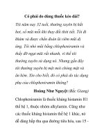 Có phải do dùng thuốc kéo dài? pps