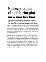 Những vitamin cần thiết cho phụ nữ ở mọi lứa tuổi pptx