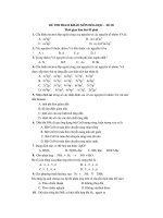 ĐỀ THI THAM KHẢO MÔN HÓA HỌC - SỐ 30 ppsx