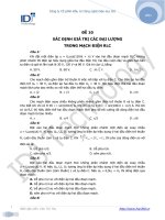 Đề 10: xác định các giá trị đại lượng potx