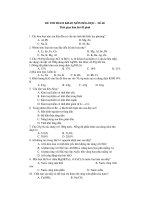 ĐỀ THI THAM KHẢO MÔN HÓA HỌC - SỐ 40 docx