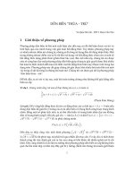 Dồn biến thừa trừ trong giải toán bất đẳng thức