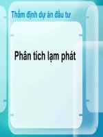 Thẩm định dự án đầu tư - Phân tích lạm phát - Vấn đề lạm phát potx