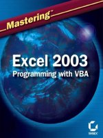 Mastering Excel 2003 Programming with VBA phần 1 pdf