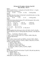 Đề luyện thi Tốt nghiệp và Đại học Năm 2011 Môn: Hoá Học – Đề số 4 pps