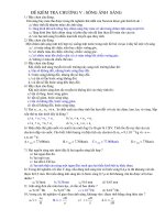 ĐỀ KIỂM TRA CHƯƠNG V : SÓNG ÁNH SÁNG pps