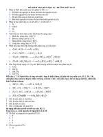 ĐỀ KIỂM TRA HÓA HỌC 12 + HƯỚNG DẪN GIẢI ppt