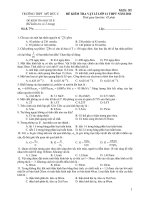 ĐỀ KIỂM TRA VẬT LÍ LỚP 12 THPT NĂM 2011 - Mã đề 001 pot