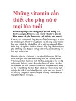 Những vitamin cần thiết cho phụ nữ ở mọi lứa tuổi ppsx