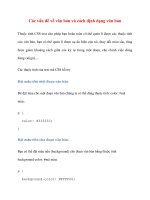 Các vấn đề về văn bản và cách định dạng văn bản pptx