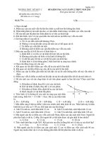 ĐỀ KIỂM TRA CHƯƠNG VI Mã đề: 012 potx