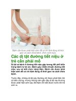 Các dị tật đường tiết niệu ở trẻ cần phải mổ pot