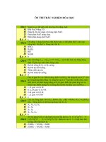 ÔN THI TRẮC NGHIỆM HÓA HỌC docx