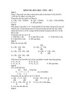 KIỂM TRA HÓA HỌC 1 TIẾT – ĐỀ 3 ppt