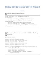 Giáo trình hình thành ứng dụng tícch hợp cài đặt Androi với Eclipse p2 doc