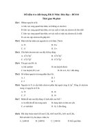 Đề kiểm tra chất lượng HK II Môn: Hóa Học – Đề 014 pptx