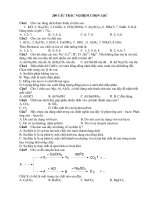 200 CÂU TRẮC NGHIỆM CHỌN LỌC potx