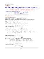 hệ phương trình đối xứng loại 1