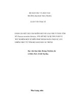 ĐÁNH GIÁ mức độ cảm NHIỄM một số LOẠI VIRUT ở đàn tôm  sú (penaeus monodon fabricius, 1978) bố mẹ tại QUẢNG NAM và THỬ NGHIỆM một số BIÊN PHÁP NHẰM NGĂN CHẶN sự lây NHIỄM VIRUT từ tôm mẹ SANG đàn ấu TRÙNG