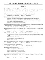 ĐỀ THI THỬ ĐẠI HỌC, CAO ĐẲNG NĂM 2011 ĐỀ SỐ 7 pot