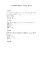 ĐỀ KIỂM TRA 15 PHÚT HÓA HỌC– ĐỀ SỐ 2 ppt