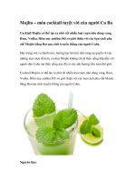 Mojito – món cocktail tuyệt vời của người Cu Ba docx