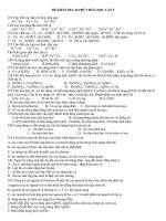 ĐỀ KIỂM TRA 45 PHÚT HÓA HỌC LẦN 5 pps