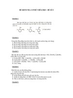 ĐỀ KIỂM TRA 15 PHÚT HÓA HỌC– ĐỀ SỐ 3 potx