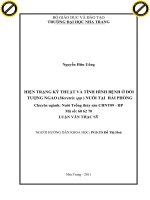 Hiện trạng kỹ thuật và tình hình bệnh ở đối tượng ngao (meretrix spp) nuôi tại hải phòng