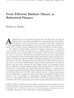 2003 JEF shiller from efficient market theory to behavioral finance