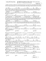 ĐỀ KIỂM TRA KHẢO SÁT ĐẦU NĂM Năm học 2010 -2011 Môn :Vật lí 12 - Mã đề 231 doc