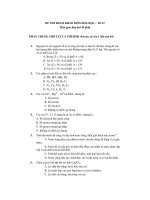 ĐỀ THI THAM KHẢO MÔN HÓA HỌC - SỐ 47 pdf