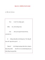 Bài số 11 : SIMPLE PAST doc