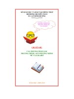 chuyên đề các phương pháp giải phương trình -bất phương trình mũ và logarit