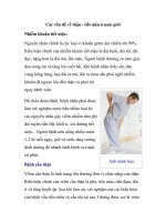 Các vấn đề về thận - tiết niệu ở nam giới docx