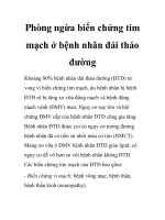 Phòng ngừa biến chứng tim mạch ở bệnh nhân đái tháo đường docx