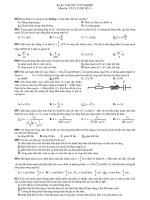 THI THỬ TỐT NGHIỆP Môn thi: VẬT LÝ (ĐỀ SỐ 1) doc