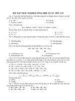 BÀI TẬP TRẮC NGHIỆM TỔNG HỢP Vễ CƠ - HỮU CƠ ppt