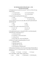ĐỀ THI THAM KHẢO MÔN HÓA HỌC - SỐ 38 pdf