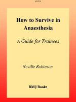 How to Survive in Anaesthesia - Part 1 ppt
