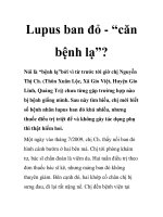 Lupus ban đỏ - “căn bệnh lạ”? pot