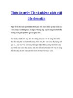 Thức ăn ngày Tết và những cách giải độc đơn giản ppt