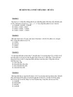 ĐỀ KIỂM TRA 15 PHÚT HÓA HỌC– ĐỀ SỐ 6 pot