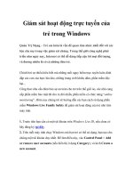 Giám sát hoạt động trực tuyến của trẻ trong Windows pps