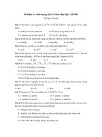 Đề kiểm tra chất lượng HK II Môn: Hóa Học – Đề 005 pptx