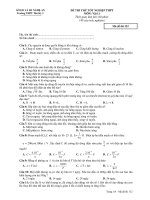 ĐỀ THI THỬ TỐT NGHIỆP THPT MÔN: Vật Lí - Trường THPT Tân Kỳ 3 pdf